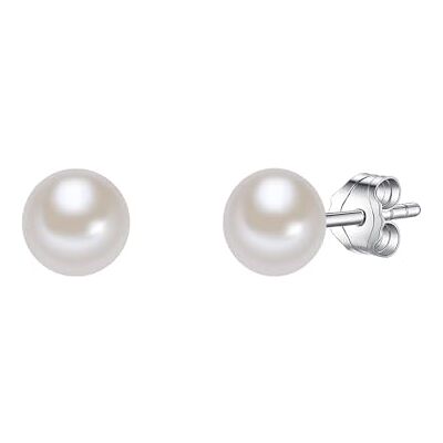 Valero Pearls Brincos para mulher prata de lei 925 pérolas de água doce de cultivo Valero Pearls Brincos para mulher prata de lei 925 pérolas de água doce de cultivo