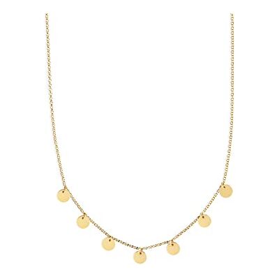 SINGULARU Colar mini moons pingente em prata de lei 925 corrente com mini medalhas de tamanho único jóias para mulher feito em Espanha vários acabamentos, Médio, Prata, Não é uma pedra SINGULARU Colar mini moons pingente em prata de lei 925 corrente com mini medalhas de tamanho único jóias para mulher feito em Espanha vários acabamentos, Médio, Prata, Não é uma pedra