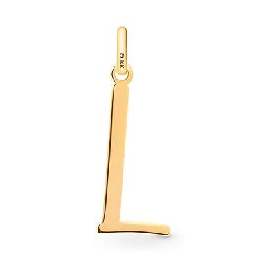 Amberta Pingente inicial para mulher em ouro de 14 K pendente letras de ouro maciço apenas sem corrente Amberta Pingente inicial para mulher em ouro de 14 K pendente letras de ouro maciço apenas sem corrente