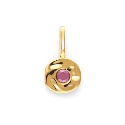 SINGULARU Charm Mini Birthstone. Prata de lei com casa de banho em ouro de 18 Kt e zircónio. Joias para mulher. SINGULARU Charm Mini Birthstone. Prata de lei com casa de banho em ouro de 18 Kt e zircónio. Joias para mulher.