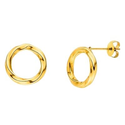 Purelei Kaula Brincos femininos em aço inoxidável durável, brincos impermeáveis de 13 mm de diâmetro, bijuteria para o seu visual individual, 1,3 Zentimeter, prateado Purelei Kaula Brincos femininos em aço inoxidável durável, brincos impermeáveis de 13 mm de diâmetro, bijuteria para o seu visual individual, 1,3 Zentimeter, prateado