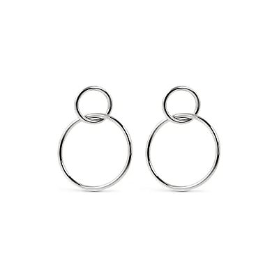 SINGULARU Brincos Sister. Latão com acabamento em ouro de 8 Kt ou ródio. Aro leve com fecho porca de pressão. Joias para mulher, Latão, Sem Pedra Preciosa SINGULARU Brincos Sister. Latão com acabamento em ouro de 8 Kt ou ródio. Aro leve com fecho porca de pressão. Joias para mulher, Latão, Sem Pedra Preciosa
