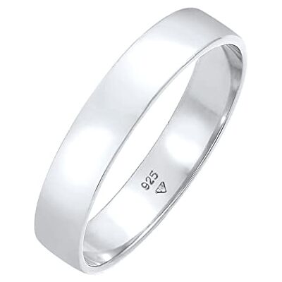 Kuzzoi Anel para homem (4,5 mm), feito à mão, prata de lei 925, anel de noivado, anel de amizade, anel básico para homem, polido, tamanho 60 a 66, Prata esterlina Kuzzoi Anel para homem (4,5 mm), feito à mão, prata de lei 925, anel de noivado, anel de amizade, anel básico para homem, polido, tamanho 60 a 66, Prata esterlina