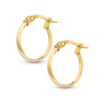 Amberta Brincos de Argola de Ouro de 9 Quilates Argolas de Ouro para Mulher Brincos de Argola de Ouro para Mulher Italianos, Ouro amarelo, Sem Pedra Preciosa Amberta Brincos de Argola de Ouro de 9 Quilates Argolas de Ouro para Mulher Brincos de Argola de Ouro para Mulher Italianos, Ouro amarelo, Sem Pedra Preciosa