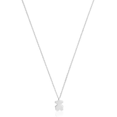 TOUS Colar curto para mulher com motivo de urso de prata de primeira lei, 45 cm de comprimento, casual e versátil, coleção Sweet Dolls TOUS Colar curto para mulher com motivo de urso de prata de primeira lei, 45 cm de comprimento, casual e versátil, coleção Sweet Dolls