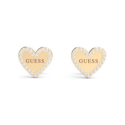 GUESS Brincos Heart to Heart aço inoxidável ouro Aço inoxidável, acabamento polido, cor ouro, design de coração, fecho de pressão, tamanho único, sem níquel, sem cádmio GUESS Brincos Heart to Heart aço inoxidável ouro Aço inoxidável, acabamento polido, cor ouro, design de coração, fecho de pressão, tamanho único, sem níquel, sem cádmio