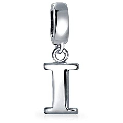 Bling Jewelry Presente personalizado pingente bloco letra A-Z alfabeto inicial Charm Bead para mulheres para adolescentes sólido .925 prata de lei adapta-se pulseira europeia Bling Jewelry Presente personalizado pingente bloco letra A-Z alfabeto inicial Charm Bead para mulheres para adolescentes sólido .925 prata de lei adapta-se pulseira europeia