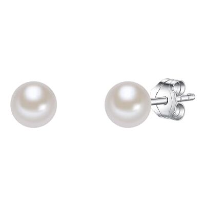 Valero Pearls Brincos para mulher prata de lei 925 pérolas de água doce de cultivo Valero Pearls Brincos para mulher prata de lei 925 pérolas de água doce de cultivo