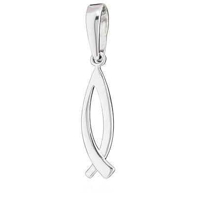 NKlaus ICHTHYS pingente de prata de lei 925, design de peixe cristão, prata esterlina, Prata esterlina NKlaus ICHTHYS pingente de prata de lei 925, design de peixe cristão, prata esterlina, Prata esterlina