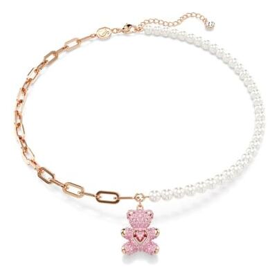 Swarovski , colar para mulher, pingente Teddy, banhado a ouro rosa, modelo n. Swarovski , colar para mulher, pingente Teddy, banhado a ouro rosa, modelo n.