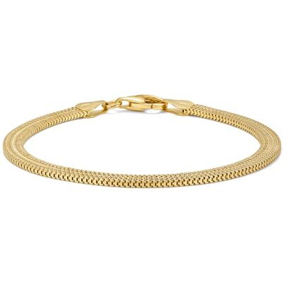 MIORE Pulseira Mulher Prata 925 Banhada a Ouro de 18 Quilates, Pulseira Prata Mulher/Homem, Corrente de Mão de 19cm com Elo Dourado, Joalharia Hipoalergénica Feita à Mão em Itália MIORE Pulseira Mulher Prata 925 Banhada a Ouro de 18 Quilates, Pulseira Prata Mulher/Homem, Corrente de Mão de 19cm com Elo Dourado, Joalharia Hipoalergénica Feita à Mão em Itália