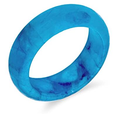 Bling Jewelry Anel de eternidade empilhável simples para mulheres e adolescentes com cores tingidas: Azul rosa dourado verde jade pedra de nascimento de agosto Bling Jewelry Anel de eternidade empilhável simples para mulheres e adolescentes com cores tingidas: Azul rosa dourado verde jade pedra de nascimento de agosto