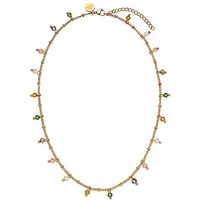 Purelei ® Colar boho (ouro, ouro rosa), colar de filigrana impermeável para mulher, corrente de aço inoxidável com pérolas de vidro coloridas, presentes para mulher, comprimento ajustável de 40-45 cm, 40-45 Purelei ® Colar boho (ouro, ouro rosa), colar de filigrana impermeável para mulher, corrente de aço inoxidável com pérolas de vidro coloridas, presentes para mulher, comprimento ajustável de 40-45 cm, 40-45