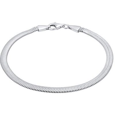 Kuzzoi Pulseira de prata maciça 925 para homem, 4 mm, plana, 19 cm, prata Herringbone Pulseira para homem, feita à mão, larga Kuzzoi Pulseira de prata maciça 925 para homem, 4 mm, plana, 19 cm, prata Herringbone Pulseira para homem, feita à mão, larga