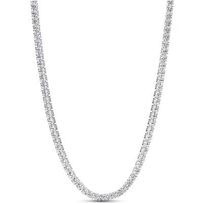 PANDORA Timeless Colar de ténis de prata de lei com zircónias cúbicas, tamanho: 40 cm, 40 cm, Prata esterlina, Zircónia cúbica PANDORA Timeless Colar de ténis de prata de lei com zircónias cúbicas, tamanho: 40 cm, 40 cm, Prata esterlina, Zircónia cúbica