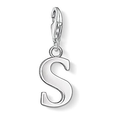 Thomas Sabo Mulher pendente Charm Letra A-Z Charm Club prata de lei 925, TAMANHO ÚNICO, prata esterlina, Sem pedra preciosa Thomas Sabo Mulher pendente Charm Letra A-Z Charm Club prata de lei 925, TAMANHO ÚNICO, prata esterlina, Sem pedra preciosa
