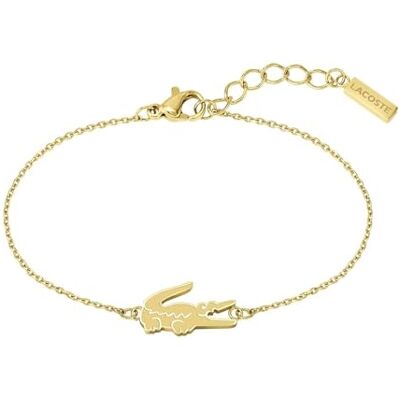 Lacoste Pulseira de corrente para mulher Coleção CROCODILE disponível em versão prateada, dourada ou ouro rosado, Tamanho único, Aço inoxidável, Sem Pedra Preciosa Lacoste Pulseira de corrente para mulher Coleção CROCODILE disponível em versão prateada, dourada ou ouro rosado, Tamanho único, Aço inoxidável, Sem Pedra Preciosa