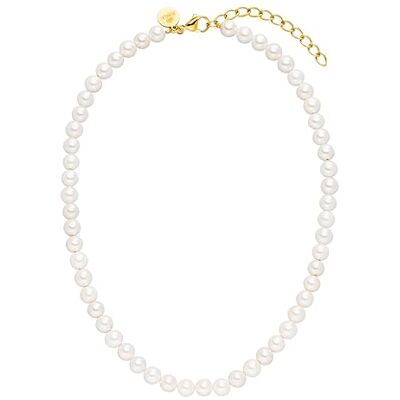 Purelei ® Colar de pérolas brancas – Colar resistente à água de aço inoxidável, colar com pérolas do mar, jóias modernas para o seu visual individual – colar de pérolas para mulher, Pérola Purelei ® Colar de pérolas brancas – Colar resistente à água de aço inoxidável, colar com pérolas do mar, jóias modernas para o seu visual individual – colar de pérolas para mulher, Pérola