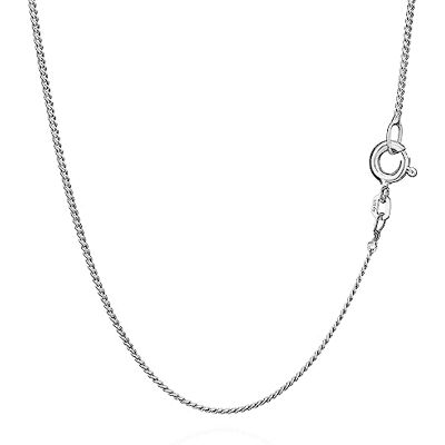NKlaus Corrente redonda de prata 925 muito fina para mulher e menina, 1,3 mm de largura, Prata esterlina NKlaus Corrente redonda de prata 925 muito fina para mulher e menina, 1,3 mm de largura, Prata esterlina