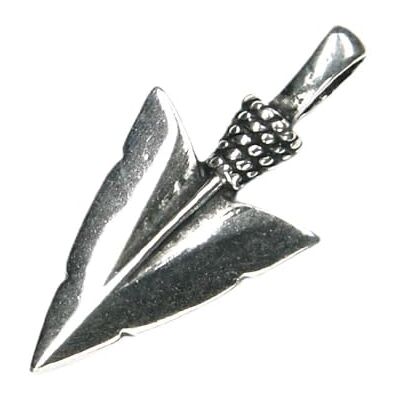 NKlaus Viking corrente pendente flecha amuleto prata 925 2,5 cm Celtic arrowhead , Prata NKlaus Viking corrente pendente flecha amuleto prata 925 2,5 cm Celtic arrowhead , Prata