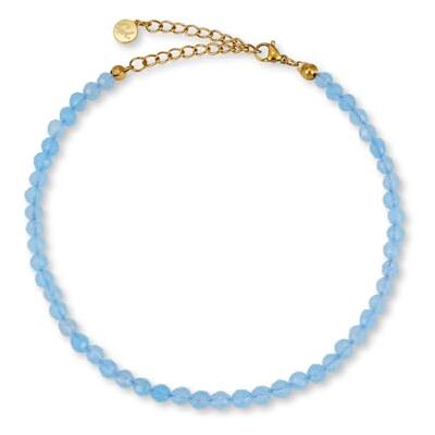 GD GOOD.designs Tornozeleiras femininas com contas de jade autêntico 4 mm impermeável tornozeleira de pedra natural colorida com fecho ajustável em ouro de 18 K GD GOOD.designs Tornozeleiras femininas com contas de jade autêntico 4 mm impermeável tornozeleira de pedra natural colorida com fecho ajustável em ouro de 18 K