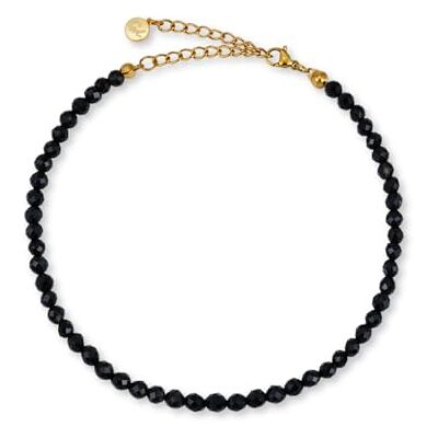 GD GOOD.designs Tornozeleiras femininas com contas de jade autêntico 4 mm impermeável tornozeleira de pedra natural colorida com fecho ajustável em ouro de 18 K GD GOOD.designs Tornozeleiras femininas com contas de jade autêntico 4 mm impermeável tornozeleira de pedra natural colorida com fecho ajustável em ouro de 18 K