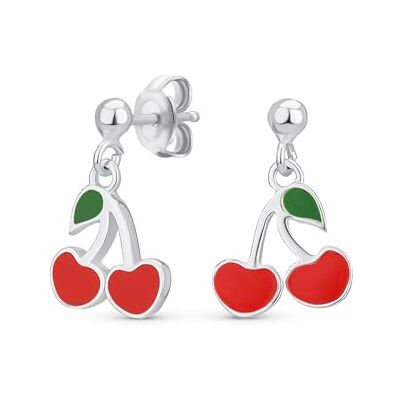 Bling Jewelry Pequenos brincos de esmalte coloridos e brilhantes em forma de bolo com frutas verão como melancia vermelha morango maçã laranja ananás e cereja ideais para mulheres feitos de prata esterlina .925 Bling Jewelry Pequenos brincos de esmalte coloridos e brilhantes em forma de bolo com frutas verão como melancia vermelha morango maçã laranja ananás e cereja ideais para mulheres feitos de prata esterlina .925