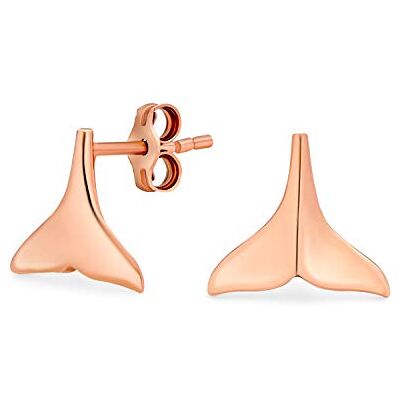Bling Jewelry Férias de lua mel náutico havaiana prata esterlina .925 vida marinha do oceano criaturas marinhas lula polvo anatís golfinhos de baleia brincos de botão e colar suspenso em ouro rosa, Tamanho Bling Jewelry Férias de lua mel náutico havaiana prata esterlina .925 vida marinha do oceano criaturas marinhas lula polvo anatís golfinhos de baleia brincos de botão e colar suspenso em ouro rosa, Tamanho