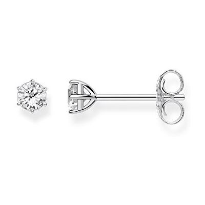 Thomas Sabo Brincos pedra branca prata de lei 925 , branco, Prata esterlina, Zircônia cúbica Thomas Sabo Brincos pedra branca prata de lei 925 , branco, Prata esterlina, Zircônia cúbica