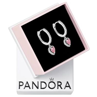 PANDORA Funkelndes Strahlenkranz-Herz Ohrringe brincos PANDORA Funkelndes Strahlenkranz-Herz Ohrringe brincos