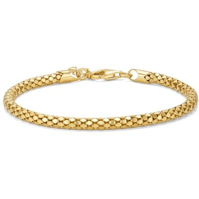 MIORE Pulseira Mulher Prata 925 Dourada Banhada a Ouro de 18 Quilates, Pulseira Prata Mulher/Homem, 18+3cm Corrente de Mão, Joalharia Hipoalergénica Feita à Mão em Itália MIORE Pulseira Mulher Prata 925 Dourada Banhada a Ouro de 18 Quilates, Pulseira Prata Mulher/Homem, 18+3cm Corrente de Mão, Joalharia Hipoalergénica Feita à Mão em Itália