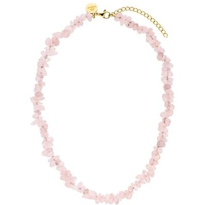 Purelei Colar de quartzo rosa para mulher, de aço inoxidável durável, impermeável, quartzo rosa natural, 35-40 cm de comprimento ajustável, Aço inoxidável, Quartzo Purelei Colar de quartzo rosa para mulher, de aço inoxidável durável, impermeável, quartzo rosa natural, 35-40 cm de comprimento ajustável, Aço inoxidável, Quartzo
