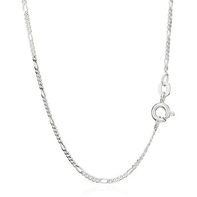 NKlaus Figaro Colar fino de prata de lei 925 diamantada de 1,5 mm, Prata esterlina NKlaus Figaro Colar fino de prata de lei 925 diamantada de 1,5 mm, Prata esterlina