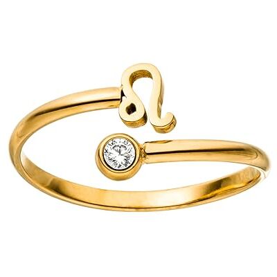 Purelei Anel do signo do zodíaco Leo (ouro) – Anel de mulher resistente à água de aço inoxidável duradouro: anéis ajustáveis de tamanho 50 a 60 – Joias modernas para o seu visual individual Purelei Anel do signo do zodíaco Leo (ouro) – Anel de mulher resistente à água de aço inoxidável duradouro: anéis ajustáveis de tamanho 50 a 60 – Joias modernas para o seu visual individual