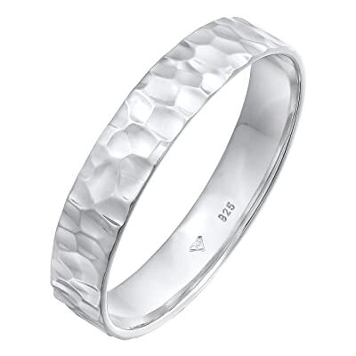 Kuzzoi Anel para homem (4 mm), feito à mão, prata de lei 925, anel de noivado, anel de amizade, anel martelado, tamanho 60 66, 0604962922, Prata esterlina Kuzzoi Anel para homem (4 mm), feito à mão, prata de lei 925, anel de noivado, anel de amizade, anel martelado, tamanho 60 66, 0604962922, Prata esterlina
