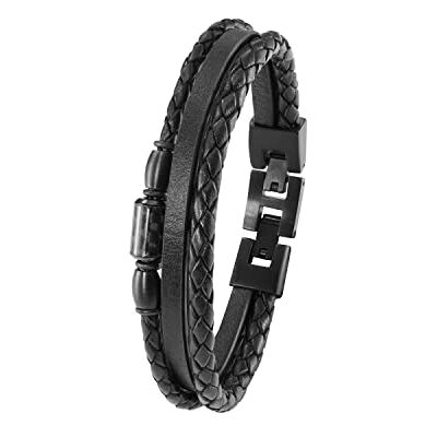 s.Oliver Pulseira de aço inoxidável / couro para homem, pulseira, vem em caixa de presente de joalharia., Aço inoxidável, Não é uma pedra preciosa s.Oliver Pulseira de aço inoxidável / couro para homem, pulseira, vem em caixa de presente de joalharia., Aço inoxidável, Não é uma pedra preciosa