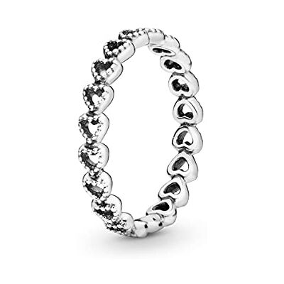 PANDORA Moments Anel de prata de lei para mulher, Aço inoxidável, Sem pedra preciosa PANDORA Moments Anel de prata de lei para mulher, Aço inoxidável, Sem pedra preciosa