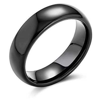 Bling Jewelry Personaliza anel de casamento de titânio banhado a ouro rosa preto prata simples para casais homens mulheres conforto 6 mm tamanho 4-14, Metal, Sem pedras preciosas Bling Jewelry Personaliza anel de casamento de titânio banhado a ouro rosa preto prata simples para casais homens mulheres conforto 6 mm tamanho 4-14, Metal, Sem pedras preciosas