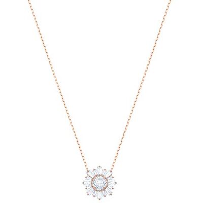 Swarovski Colar Sunshine para mulher, com cristais transparentes, tom de banho ouro rosa, coleção Sunshine de Swarovski Colar Sunshine para mulher, com cristais transparentes, tom de banho ouro rosa, coleção Sunshine de