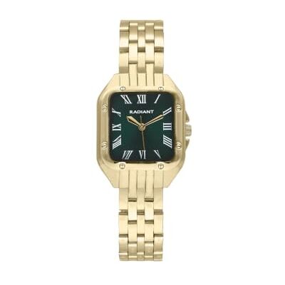 Radiant Coleção Bahamas Relógio analógico de pulseira para mulher. Relógio de pulseira com mostrador e correia de aço. Tamanho 28 mm. 3 ATM. Radiant Coleção Bahamas Relógio analógico de pulseira para mulher. Relógio de pulseira com mostrador e correia de aço. Tamanho 28 mm. 3 ATM.