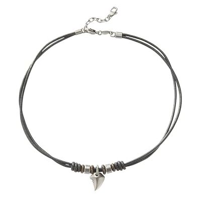 Fossil Joias Masculinas Feitas de Aço Inoxidável, 42 cm + 5 cm de Extensão, Pingente: 15 x 13 mm, Aço inoxidável Couro, Sem Pedra Preciosa Fossil Joias Masculinas Feitas de Aço Inoxidável, 42 cm + 5 cm de Extensão, Pingente: 15 x 13 mm, Aço inoxidável Couro, Sem Pedra Preciosa