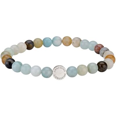 Liebeskind Berlin para mulher Beads pulseira Joalharia de braço de aço inoxidável e Halbedelsteinen, peça de joalharia e Talisman Zugleich, Elastisch, Handgefertigt, Modisch, Vielseitig Combinável Liebeskind Berlin para mulher Beads pulseira Joalharia de braço de aço inoxidável e Halbedelsteinen, peça de joalharia e Talisman Zugleich, Elastisch, Handgefertigt, Modisch, Vielseitig Combinável