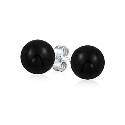 Bling Jewelry Design clássico e simples de brincos de bola redonda de 6 mm com pedras preciosas para mulheres adolescentes prata esterlina .925 com uma variedade de opções de pedras de nascimento, Tamanho único Bling Jewelry Design clássico e simples de brincos de bola redonda de 6 mm com pedras preciosas para mulheres adolescentes prata esterlina .925 com uma variedade de opções de pedras de nascimento, Tamanho único