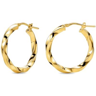 MIORE Brincos de Argola Mulher Com ou Sem Zircónias Brilhantes em Prata de Lei 925 Prata de Lei 925 Dourado em Ouro Amarelo de 18K 750, Brincos de Argola Hipoalergénicos., Prata esterlina MIORE Brincos de Argola Mulher Com ou Sem Zircónias Brilhantes em Prata de Lei 925 Prata de Lei 925 Dourado em Ouro Amarelo de 18K 750, Brincos de Argola Hipoalergénicos., Prata esterlina