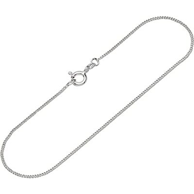 NKlaus Elegante corrente redonda de prata 925 com 1,0 mm de largura, colar fino, Prata esterlina NKlaus Elegante corrente redonda de prata 925 com 1,0 mm de largura, colar fino, Prata esterlina