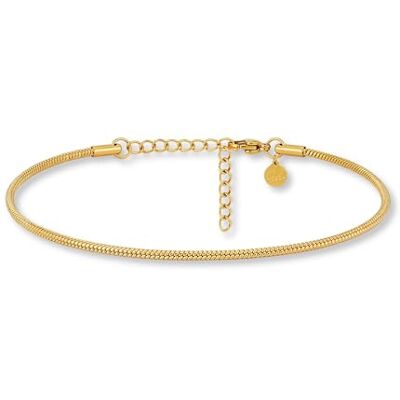 GD GOOD.designs Tornozeleira para mulher, elegante pulseira de aço inoxidável 316L com acabamento em ouro de 18 K, ouro rosa ou prata, corrente de cobra redonda de 2 mm, resistente à água e ajustável (22 a 27 cm) GD GOOD.designs Tornozeleira para mulher, elegante pulseira de aço inoxidável 316L com acabamento em ouro de 18 K, ouro rosa ou prata, corrente de cobra redonda de 2 mm, resistente à água e ajustável (22 a 27 cm)