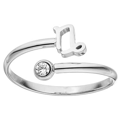 Purelei ® Anel do signo do zodíaco – Anel de mulher resistente à água de aço inoxidável durável: anéis ajustáveis de tamanho 50 a 60 – Joias modernas para o seu visual individual, Aço inoxidável Purelei ® Anel do signo do zodíaco – Anel de mulher resistente à água de aço inoxidável durável: anéis ajustáveis de tamanho 50 a 60 – Joias modernas para o seu visual individual, Aço inoxidável