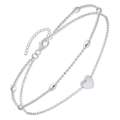 Amberta Pulseira de Tornozelo em Prata de Lei 925 para Mulher Pulseira de Tornozelo em Prata Italiana Joias de Verão, Prata esterlina Amberta Pulseira de Tornozelo em Prata de Lei 925 para Mulher Pulseira de Tornozelo em Prata Italiana Joias de Verão, Prata esterlina