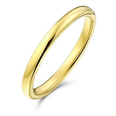 Bling Jewelry Anel de casamento minimalista de cúpula de 2 mm para homens e mulheres, design fino ajustável, banhado em ouro rosa, prata, preto, titânio simples, joias para casais., Metal, Sem pedra Bling Jewelry Anel de casamento minimalista de cúpula de 2 mm para homens e mulheres, design fino ajustável, banhado em ouro rosa, prata, preto, titânio simples, joias para casais., Metal, Sem pedra