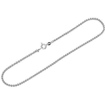 NKlaus Colar trançado (38 cm – 80 cm), prata de lei 925, largura: 1,9 mm, 26 centimeters, Prata esterlina, Sem gemas NKlaus Colar trançado (38 cm – 80 cm), prata de lei 925, largura: 1,9 mm, 26 centimeters, Prata esterlina, Sem gemas